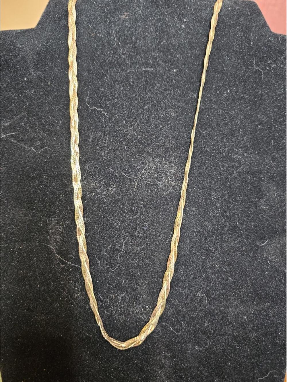 Vintage UNO A ERRE 925 Italy Tri-Color Twisted Rope Chain Necklace 18" (8.89g)